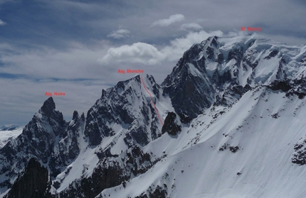 Grivel - Chabod, Aig. Blanche de Peuterey, ski descent
