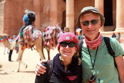 Rock climbing in Jordan - Jordan climbing: Angelo Taddei and Lorella Franceschini