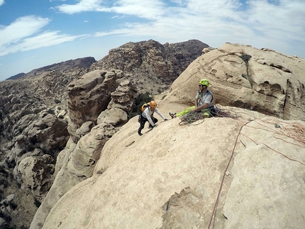Rock climbing in Jordan - Jordan climbing: on the sumit of Sand Tower