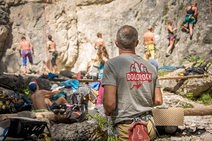 Dolorock Climbing Festival 2018 - Climbers at the sector Landro Classic during the Dolorock Climbing Festival 2018