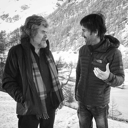 Reinhold Messner, Hervé Barmasse - Gli alpinisti Reinhold Messner e Hervé Barmasse
