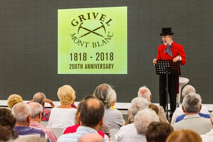 Grivel Day, Courmayeur - Gioachino Gobb, master of ceremonies during the Grivel Day celebrations at Courmayeur on 5 August 2018