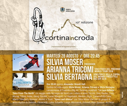 Silvia Moser, Arianna Tricomi e Silvia Bertagna martedì 28 a Cortina InCroda