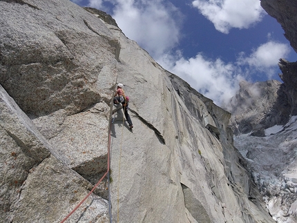 Federica Mingolla adds new climb to Aiguille Croux in Mont Blanc massif