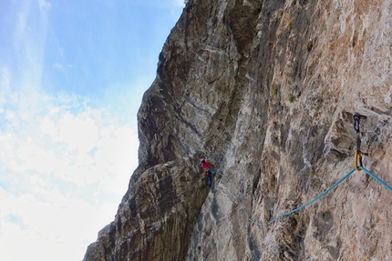 Arco rock climbing: Mescalito on Colodri, the classic multi pitch climb by Renato Bernard and Renzo Vettori