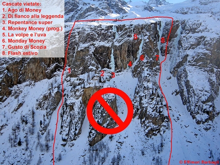 Cogne ice climbing: mountain guides in defence of Bearded Vulture in Valnontey