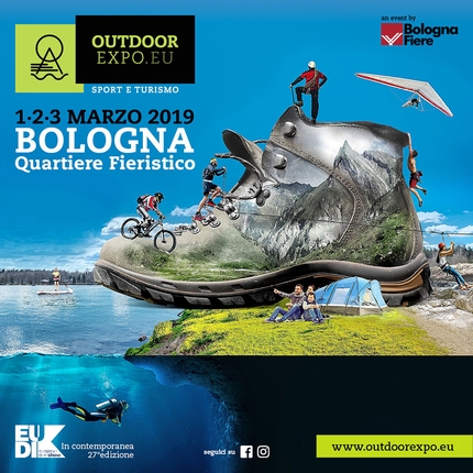 Outdoor Expo Bologna 2019 - Outdoor Expo Bologna: dal 1 al 3 marzo 2019 la seconda edizione della fiera italiana dedicata esclusivamente agli sport e al turismo outdoor
