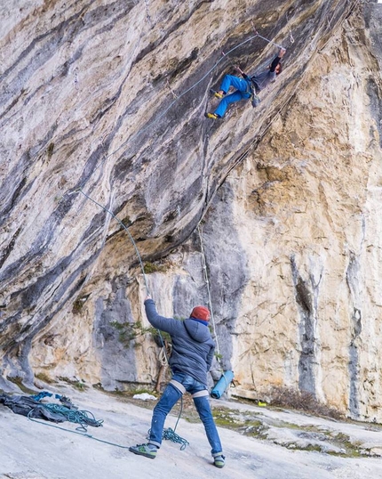 Stefano Ghisolfi conquers Queen Line, the first 9b at Arco