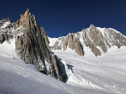 La Vierge du Flambeau in Mont Blanc massif / Miss Go by Ezio Marlier