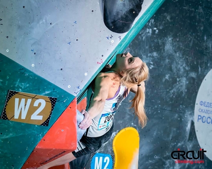 Slovenians supreme in Russia, Janja Garnbret and Jernej Kruder win Bouldering World Cup in Moscow