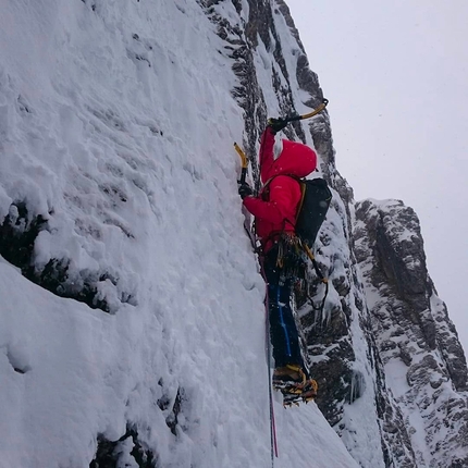 Bischofsmütze North Face, new mixed climb established by Vittorio Messini, Matthias Wurzer, Hans Zlöbl