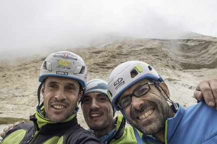 New Tre Cime di Lavaredo Dolomites rock climb by Alessandro Baù, Claudio Migliorini, Nicola Tondini