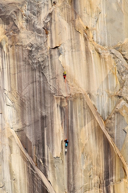 Marek Raganowicz, El Capitan, Yosemite - Marek Raganowicz making his solo ascent of Born Under A Bad Sign, El Capitan, Yosemite