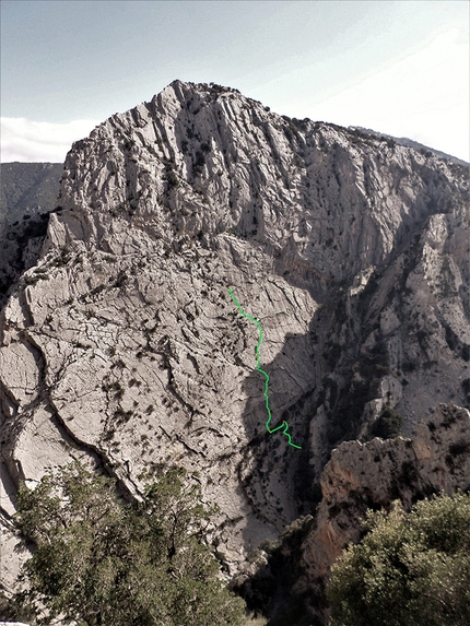 Sardegna arrampicata - Cartolina da Bainè, Punta Cucuttos, Gole di Gorropu, Sardegna