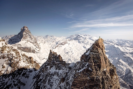 Matterhorn Grandes Murailles winter enchainment completed by François Cazzanelli, Francesco Ratti