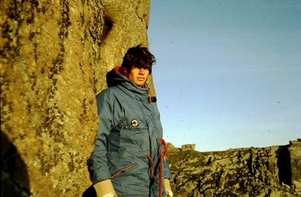 Valle Orco - Generazione Sitting Bull - Andrea Giorda congelato dopo il bivacco su Aldebaran, 1982