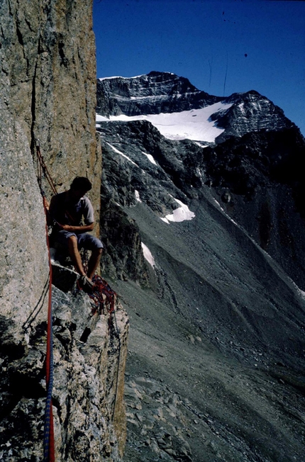 Valle Orco - Generazione Sitting Bull - Sandro Zuccon sulla Giorda-Zuccon alla Cresta dei Prosces, 1982