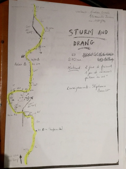 Valle Orco - Generazione Sitting Bull - La relazione disegnata da Stephane Benoist di Sturm ung Drang al Becco di Valsoera (Gruppo del Gran Paradiso)