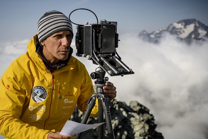 Sulle Tracce dei Ghiacciai - Il fotografo Fabiano Ventura durante la pre-spedizione Alpi 2020