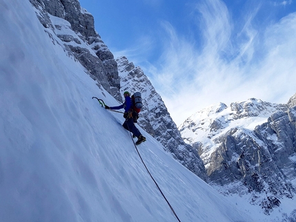 Triglav North Face, Matej Balažic and Marjan Kozole climb For Friends