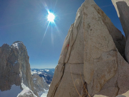 Aguja Poincenot, Nico Favresse and Sean Villanueva climb another two routes in Patagonia