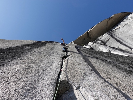 Da Yosemite alla Patagonia, in mezzo il Nepal, Giovanni Zaccaria - Enrico Geremia quasi in cima al Mt. Watkins, Yosemite