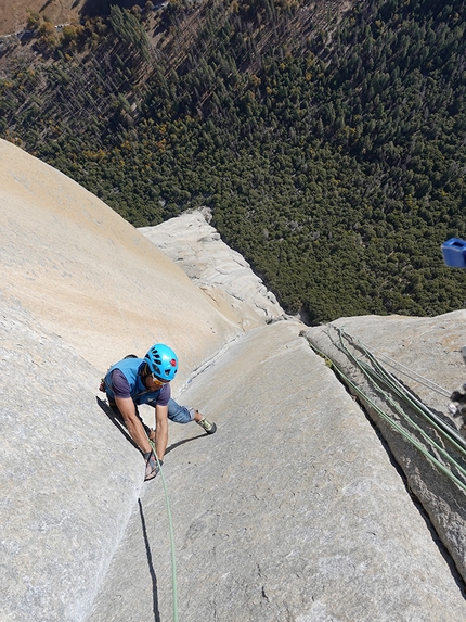Da Yosemite alla Patagonia, in mezzo il Nepal, Giovanni Zaccaria - Enrico Geremia impegnato sull'Enduro Corner - Salathè, El Capitan, Yosemite