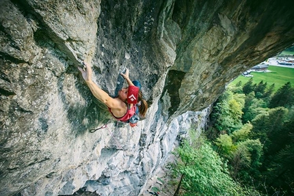 Barbara Zangerl on top climbing form in Vorarlberg, Austria
