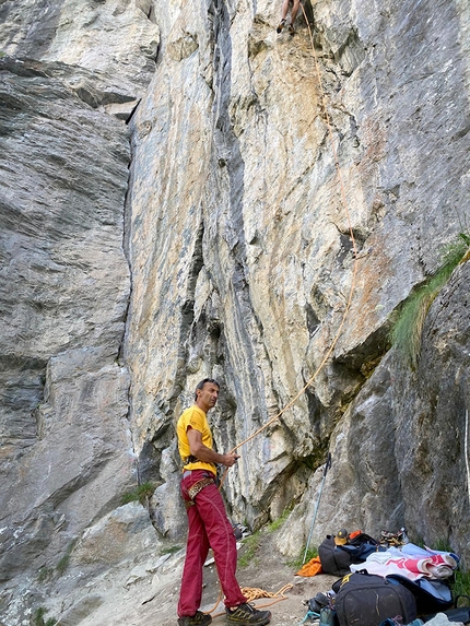 Lead climbing award at Barliard, Ollomont, Valle d’Aosta - Massimo Bal at Barliard, Ollomont, Valle d’Aosta