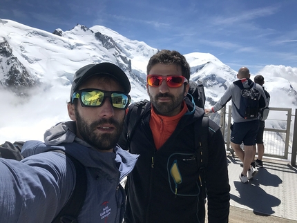 Digital Crack, Monte Bianco, Marco Sappa - Marco e Mattia Sappa all’Aiguille di Midi, Monte Bianco