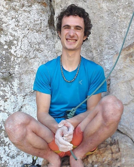 Adam Ondra - Adam Ondra a Paklenica in Croazia nel 2018 subito dopo l'a-vista di Spomin (350m, 8c)