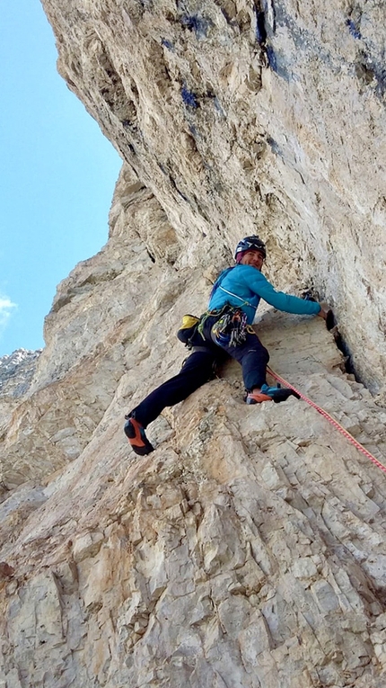 Simon Gietl, Andrea Oberbacher establish Lifestyle on Torre del Lago, Dolomites