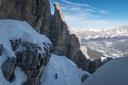 Cima Ambrizzola, Dolomites - Cima Ambrizzola (Croda da Lago), Dolomites (Francesco Vascellari, Loris De Barba 01/02/2020)