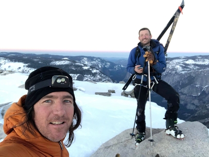 Yosemite Half Dome integral ski descent by Zach Milligan, Jason Torlano