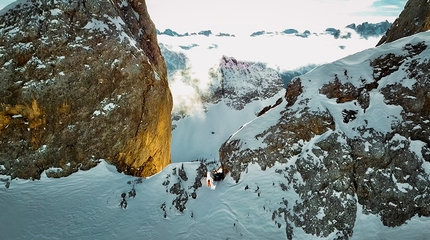 Line: freeriding in the Dolomites in search of the perfect line