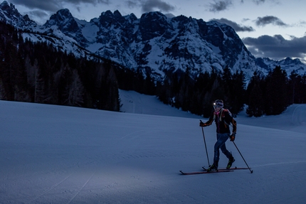 Martina Valmassoi - Martina Valmassoi setting the new female 24-hour uphill ski record on 21-22/03/2021