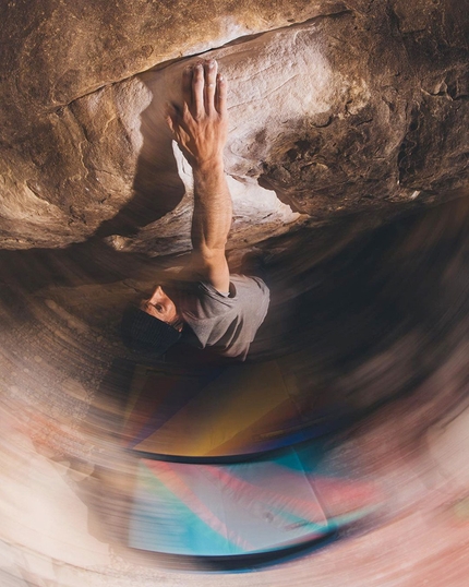 Daniel Woods - Daniel Woods making the first ascent of Return of the Sleepwalker, a 17-move problem at Red Rocks, USA which he has graded V17/9A. As such it one of the very hardest boulder problems in the world.