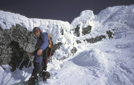 Colin Haley - On the first winter ascent of Inspiration Peak (Cascades), at 18 years old.
