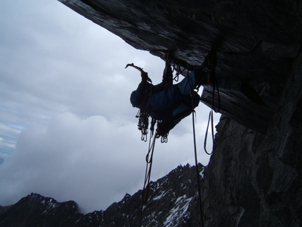 Colin Haley - Colin Haley on the first ascent of The Entropy Wall on Mt. Moffit, Alaska.