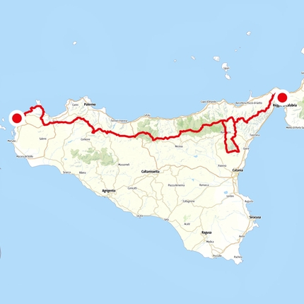 Sentiero Italia - Il percorso del Sentiero Italia in Sicilia