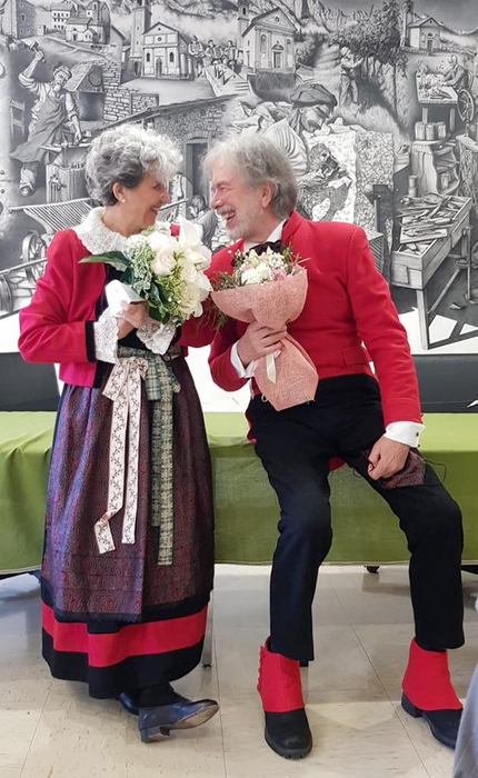 Reinhold Messner and Diane, Gioachino and Betta Gobbi, two weddings and an ode to life