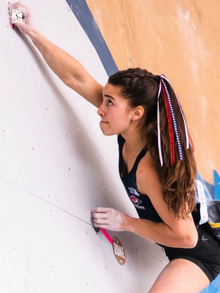 Salt Lake City, Boulder World Cup 2021 - Brooke Raboutou competing in the second stage of the Boulder World Cup 2021 at Salt Lake City
