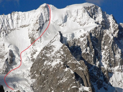 Davide Capozzi - Extreme skiing - Grandes Jorasses - South Face