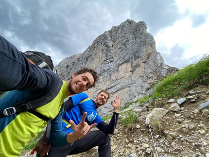 New rock climb added to Presolana by Angelo Contessi, Leo Gheza