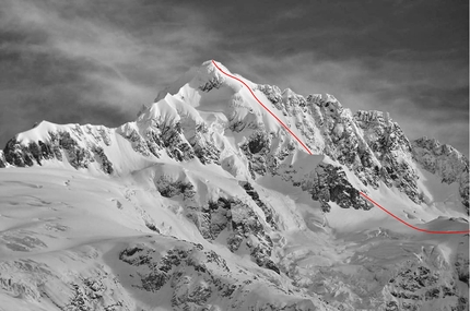 Prima invernale e prima discesa in sci del Cerro Pinuer in Valle Exploradores, Patagonia