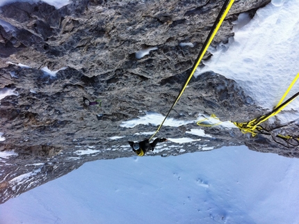 Tre Cime di Lavaredo - Pressknödel, first winter ascent by Simon Gietl and Roger Schäli