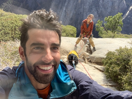 The Nose, El Capitan, Yosemite, Stefano Ragazzo, Silvia Loreggian - Stefano Ragazzo e Silvia Loreggian in cima a El Capitan dopo aver scalato The Nose