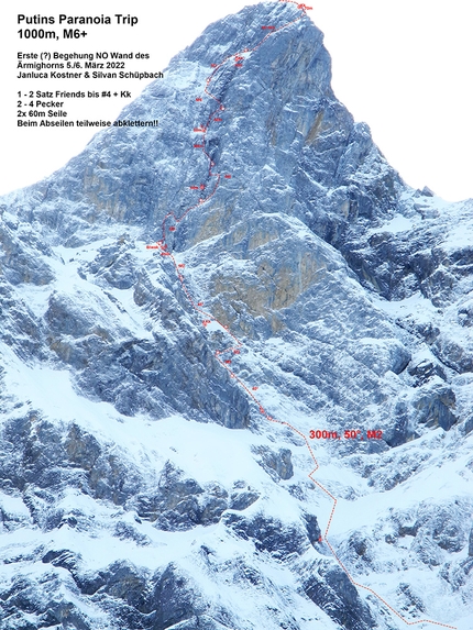 Putins Paranoia Trip on Ärmighorn & Peace for Ukraine on Nüschleten climbed in Bernese Oberland, Switzerland