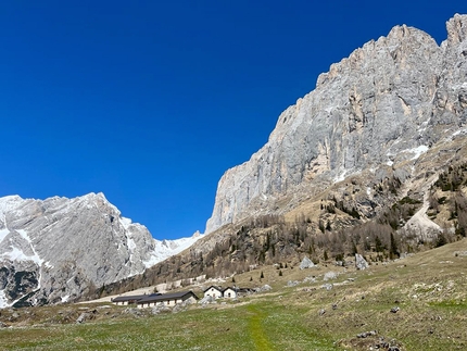 Marmolada, Dolomiti - La parete sud della Marmolada, Dolomiti, il 29/04/2022