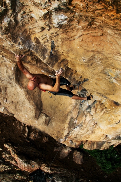 Sport climbing in Greece - Christos Boukoros, All day long 7b+ Kofi, Magnesia, Greece